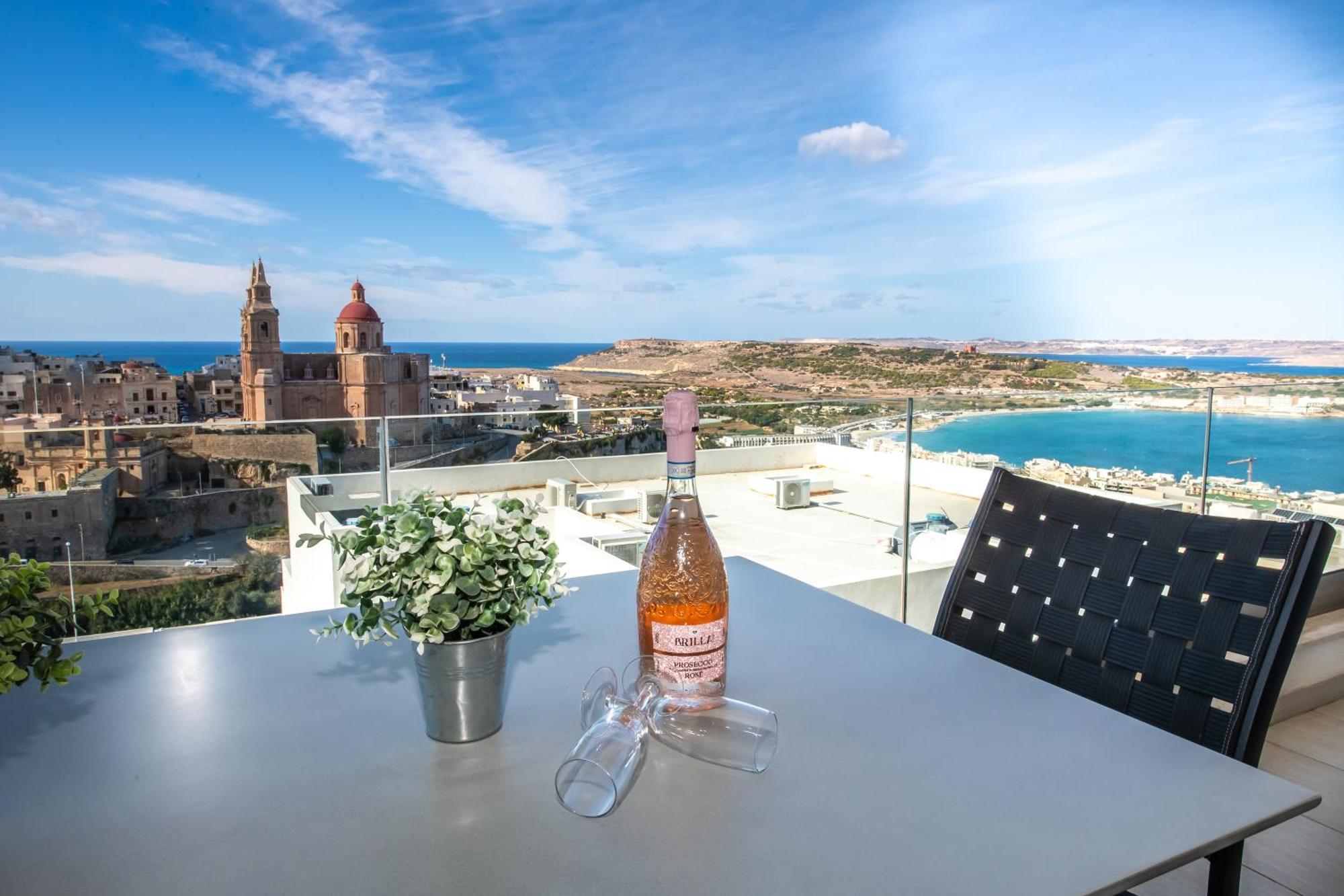 Clifftop Modern Apartment Mellieha Exterior foto